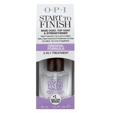OPI START TO FINISH BASE, PROTECTOR AND STRENGTHENER FOR NAILS.